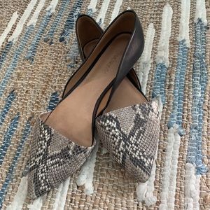 Madewell Snake Embossed Leather Flats - The Lydia